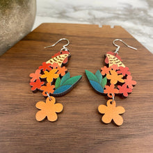 Load image into Gallery viewer, Wooden Dangle Earrings - Chicken - #5