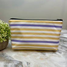 Load image into Gallery viewer, Pouch - Stripes, Yellow Purple