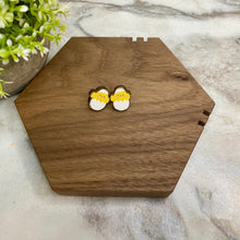 Load image into Gallery viewer, Wooden Stud Earrings - Easter - #1
