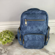 Load image into Gallery viewer, Sydney Denim 2-in-1 Sling + Backpack - Blue