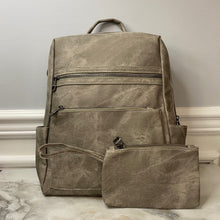 Load image into Gallery viewer, Denim Suede Brooke Backpack + Pouch