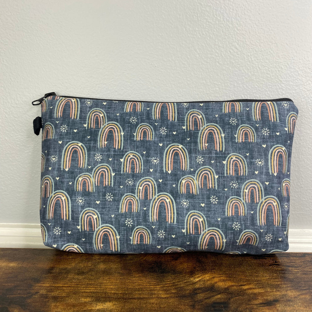 Pouch - Rainbow on Denim Blue