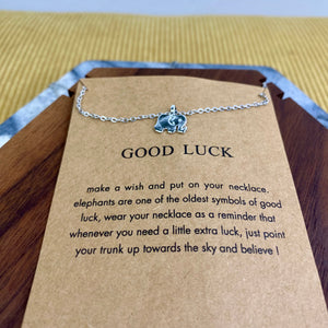 Necklace - Make A Wish - Good Luck Elephant