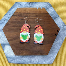 Load image into Gallery viewer, Wooden Dangle Earrings - Teacher Gnome Book