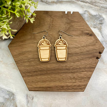 Load image into Gallery viewer, Wooden Dangle Earrings - Frappe