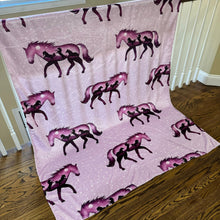 Load image into Gallery viewer, Blanket - Horse, Purple Moon - PREORDER