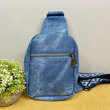 Load image into Gallery viewer, Sling Bag - Denim Suede - Front Zip