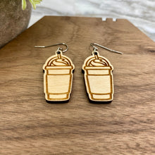 Load image into Gallery viewer, Wooden Dangle Earrings - Frappe