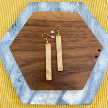 Load image into Gallery viewer, Dangle Earring - Wood &amp; Acrylic - Rectangle