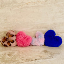 Load image into Gallery viewer, Keychain - Fuzzy Pom Pom - Heart