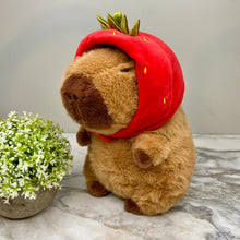 Load image into Gallery viewer, Plush Capybara Strawberry Toy