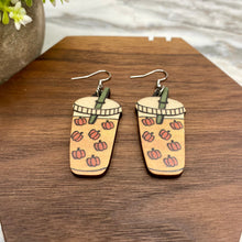 Load image into Gallery viewer, Wooden Dangle Earrings - Fall - #5