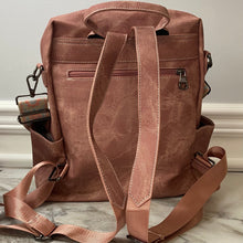 Load image into Gallery viewer, Denim Suede Brooke Backpack + Pouch