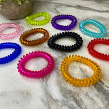 Load image into Gallery viewer, Spiral Coil Hair Tie - Solid Glossy