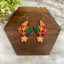 Load image into Gallery viewer, Wooden Dangle Earrings - Chicken - #5