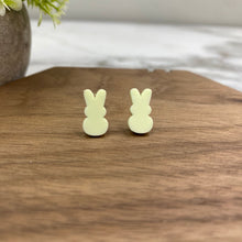 Load image into Gallery viewer, Acrylic Stud Earrings - Easter - Bunny - Yellow