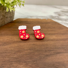 Load image into Gallery viewer, Acrylic Stud Earrings - Christmas - Stocking