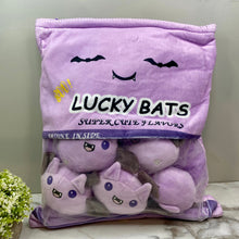 Load image into Gallery viewer, Stuffed Bag of Bats Toy - Purple Halloween