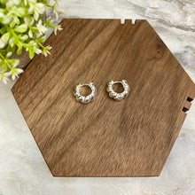 Load image into Gallery viewer, Metal Dangle Earrings - Silver Hoops