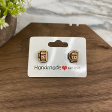 Load image into Gallery viewer, Wooden Stud Earrings - Mug #3