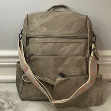 Load image into Gallery viewer, Denim Suede Brooke Backpack + Pouch