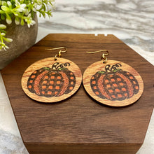 Load image into Gallery viewer, Wooden Dangle Earrings - Fall - #3