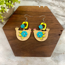 Load image into Gallery viewer, Wooden Dangle Earrings - Chicken - #6