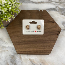 Load image into Gallery viewer, Wooden Stud Earrings - Mug #3