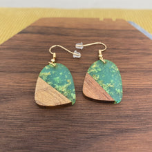 Load image into Gallery viewer, Dangle Earring - Wood &amp; Acrylic - Bell-Shaped