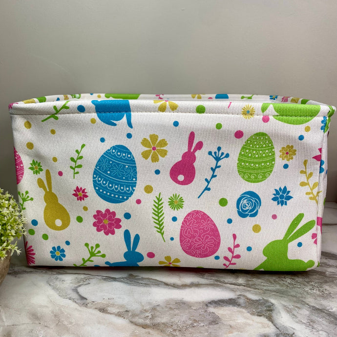 Pop Up Canvas Basket - Easter - Bunnies & Eggs