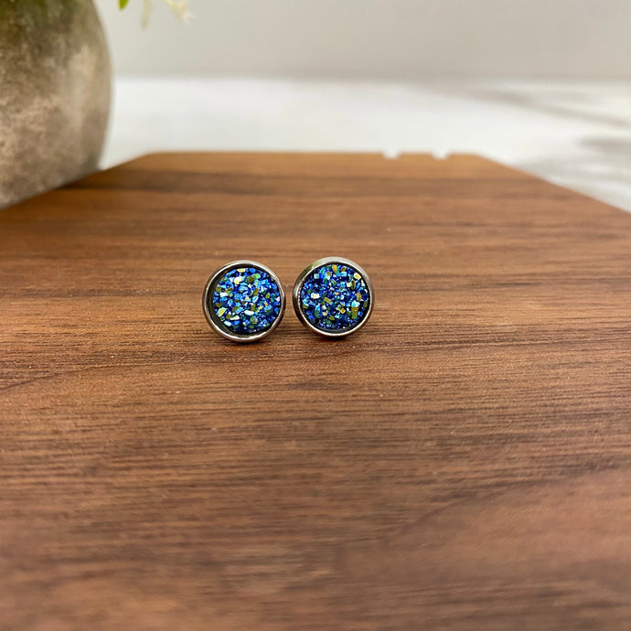 Druzy Stud Earrings - 8mm - #25