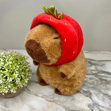 Load image into Gallery viewer, Plush Capybara Strawberry Toy