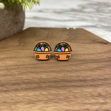 Load image into Gallery viewer, Wooden Stud Earrings - Easter - #7