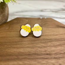 Load image into Gallery viewer, Wooden Stud Earrings - Easter - #1