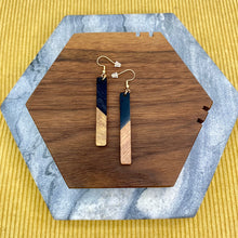 Load image into Gallery viewer, Dangle Earring - Wood &amp; Acrylic - Rectangle