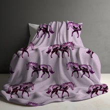 Load image into Gallery viewer, Blanket - Horse, Purple Moon - PREORDER