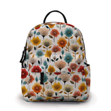 Load image into Gallery viewer, Mini Backpack - Floral Blooms Red Orange Blue