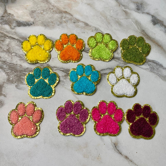 Chenille Patches - Paw Print