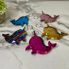 Load image into Gallery viewer, Keychain - Sequin Narwhal