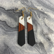 Load image into Gallery viewer, Dangle Earring - Wood &amp; Acrylic