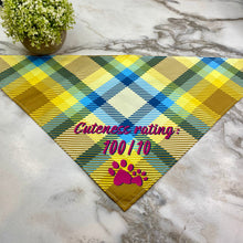 Load image into Gallery viewer, Dog Bandana - Plaid - Cuteness Rating