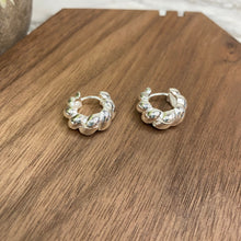 Load image into Gallery viewer, Metal Dangle Earrings - Silver Hoops