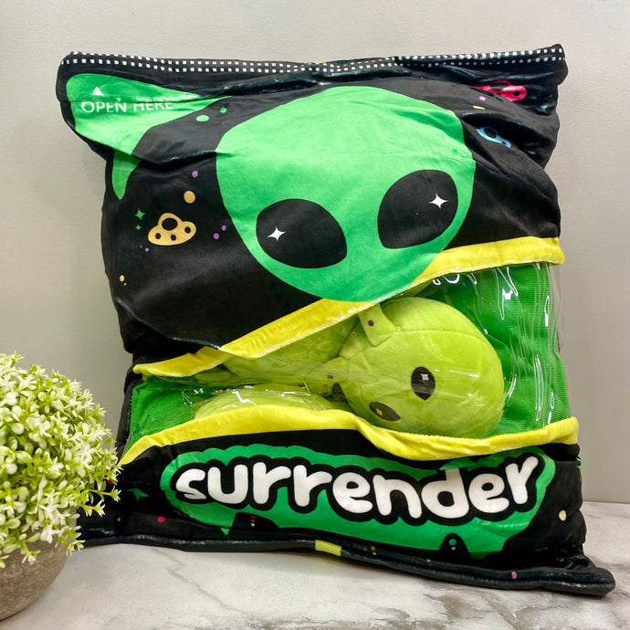 Stuffed Bag of Aliens Toy - Green