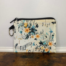 Load image into Gallery viewer, Mini Pouch - Music Notes Floral