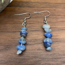 Load image into Gallery viewer, Silver Dangle Earrings - Stone #4