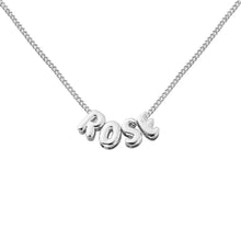 Load image into Gallery viewer, Necklace - Bubble Letter - Silver - PREORDER 8/13-8/16