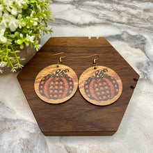 Load image into Gallery viewer, Wooden Dangle Earrings - Fall - #3