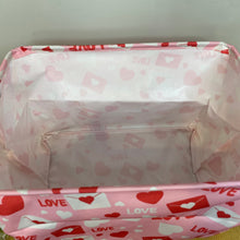 Load image into Gallery viewer, Pop Up Canvas Basket - Valentine’s Day - Love Letters on Pink