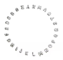 Load image into Gallery viewer, Necklace - Bubble Letter - Silver - PREORDER 8/13-8/16