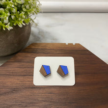 Load image into Gallery viewer, Wooden Stud Earrings - Pentagon